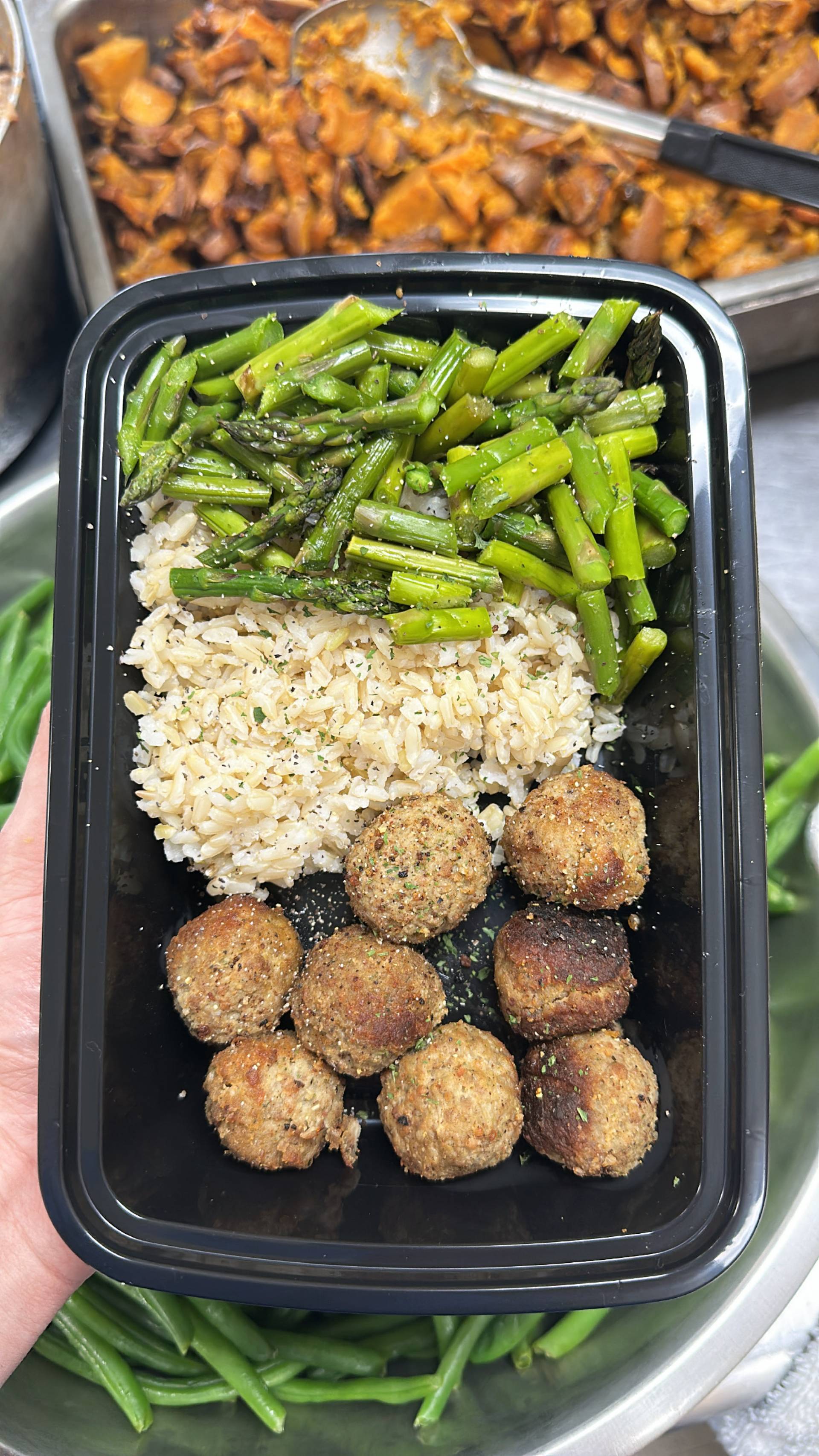TMB + Rice ( Brown ) + Asparagus
