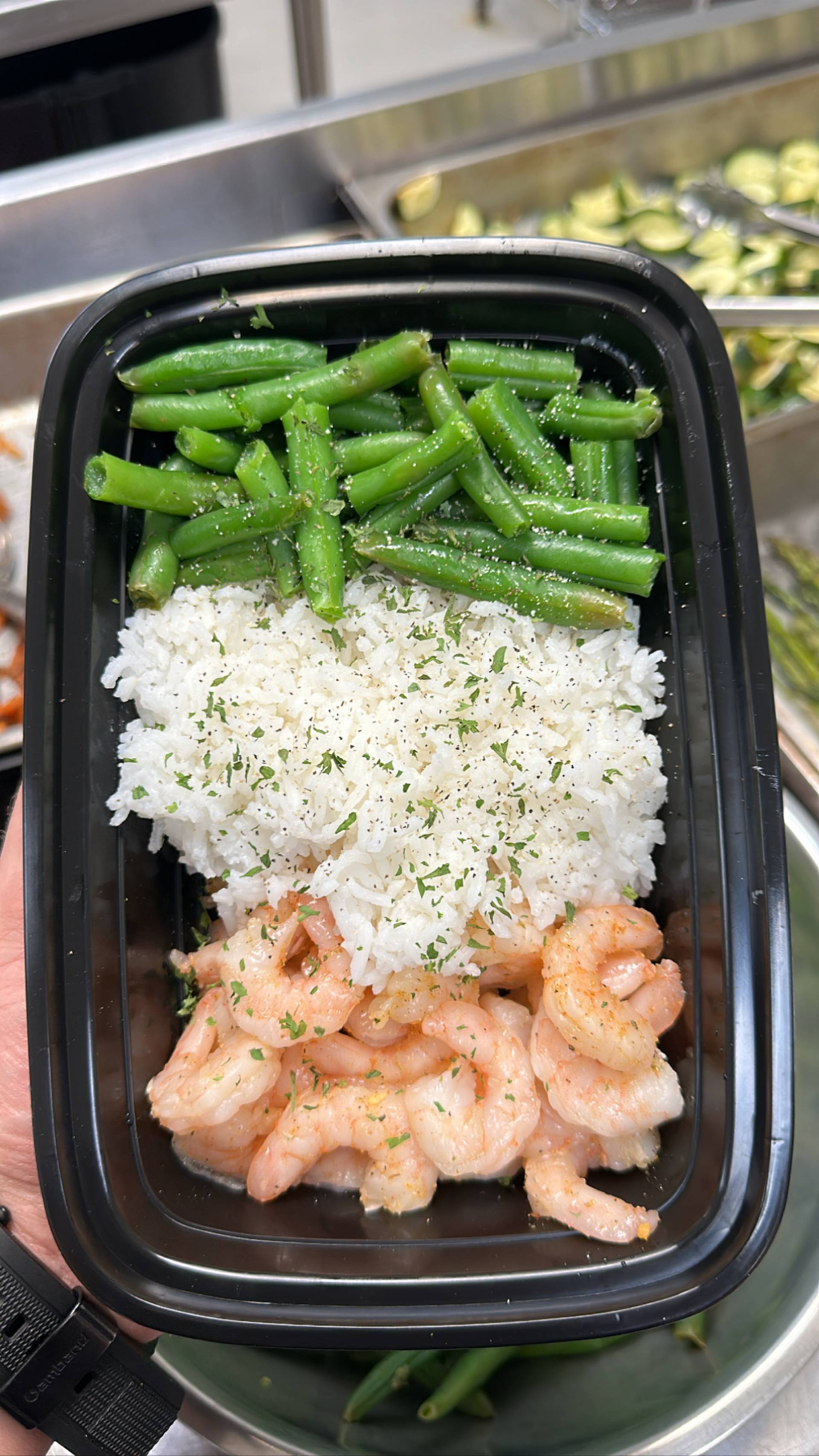 Shrimp + Jasmine Rice + Green Beans