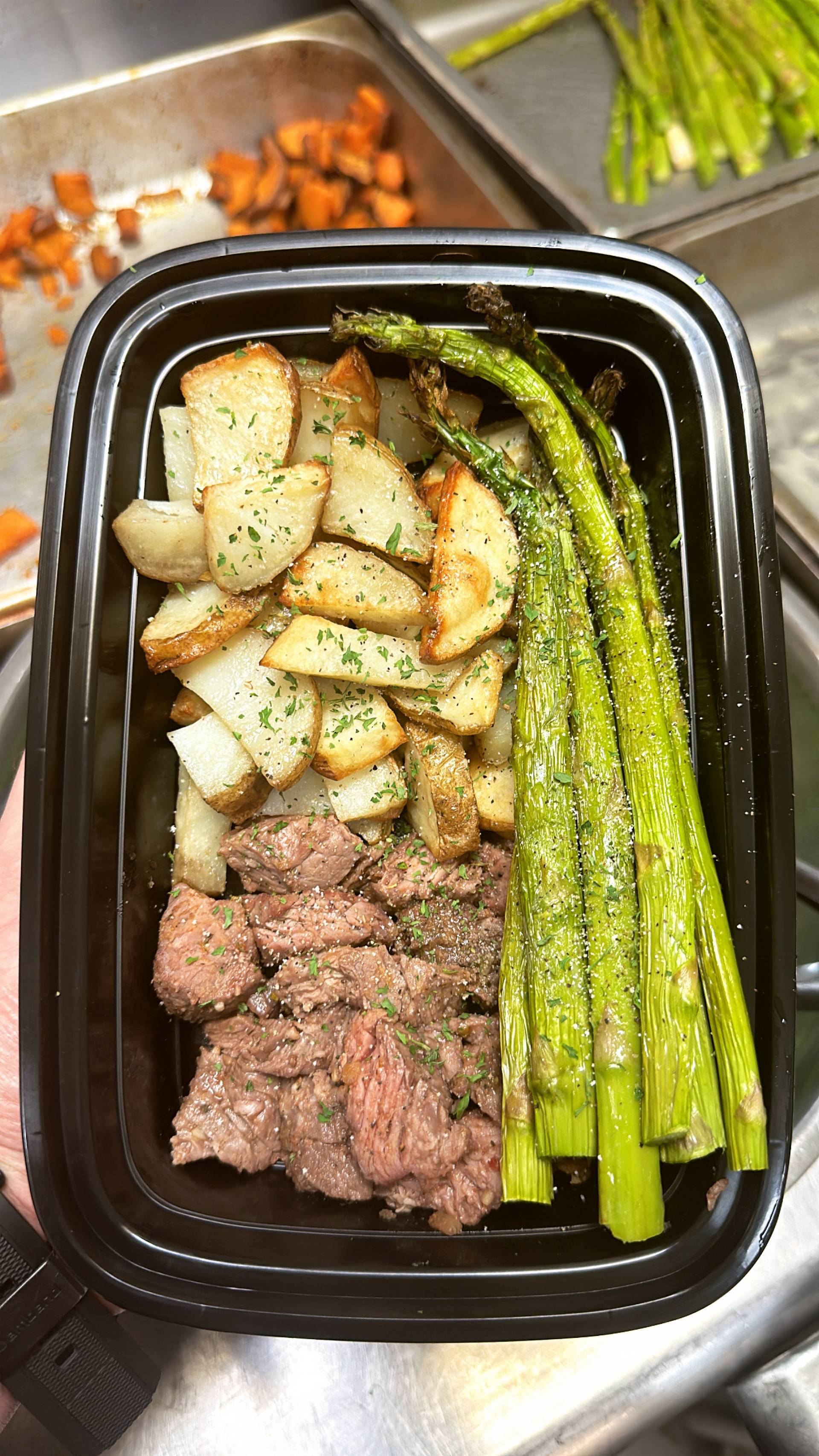 Steak + White Potato + Asparagus