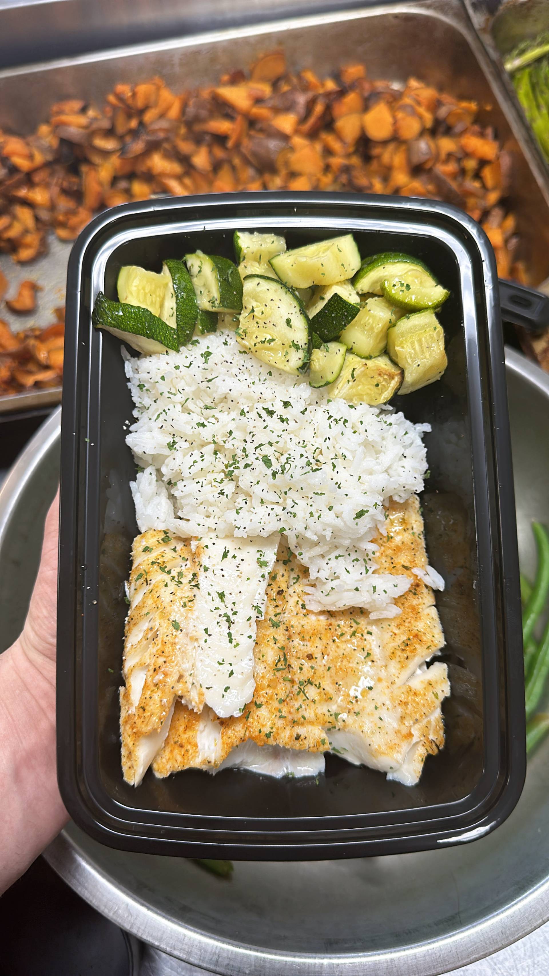 Haddock/Cod + Jasmine Rice + Zucchini