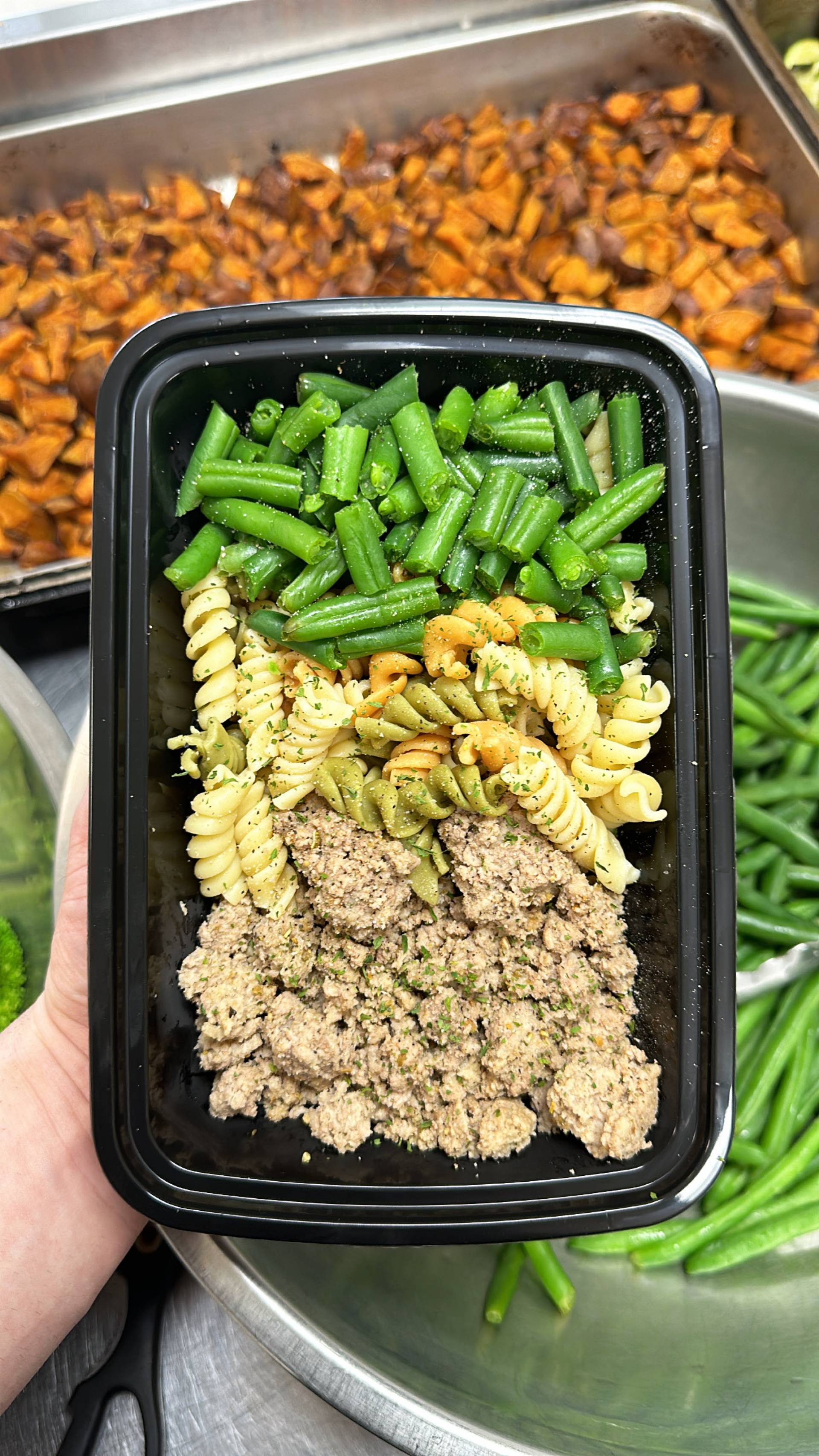 Turkey + Pasta + Green Beans