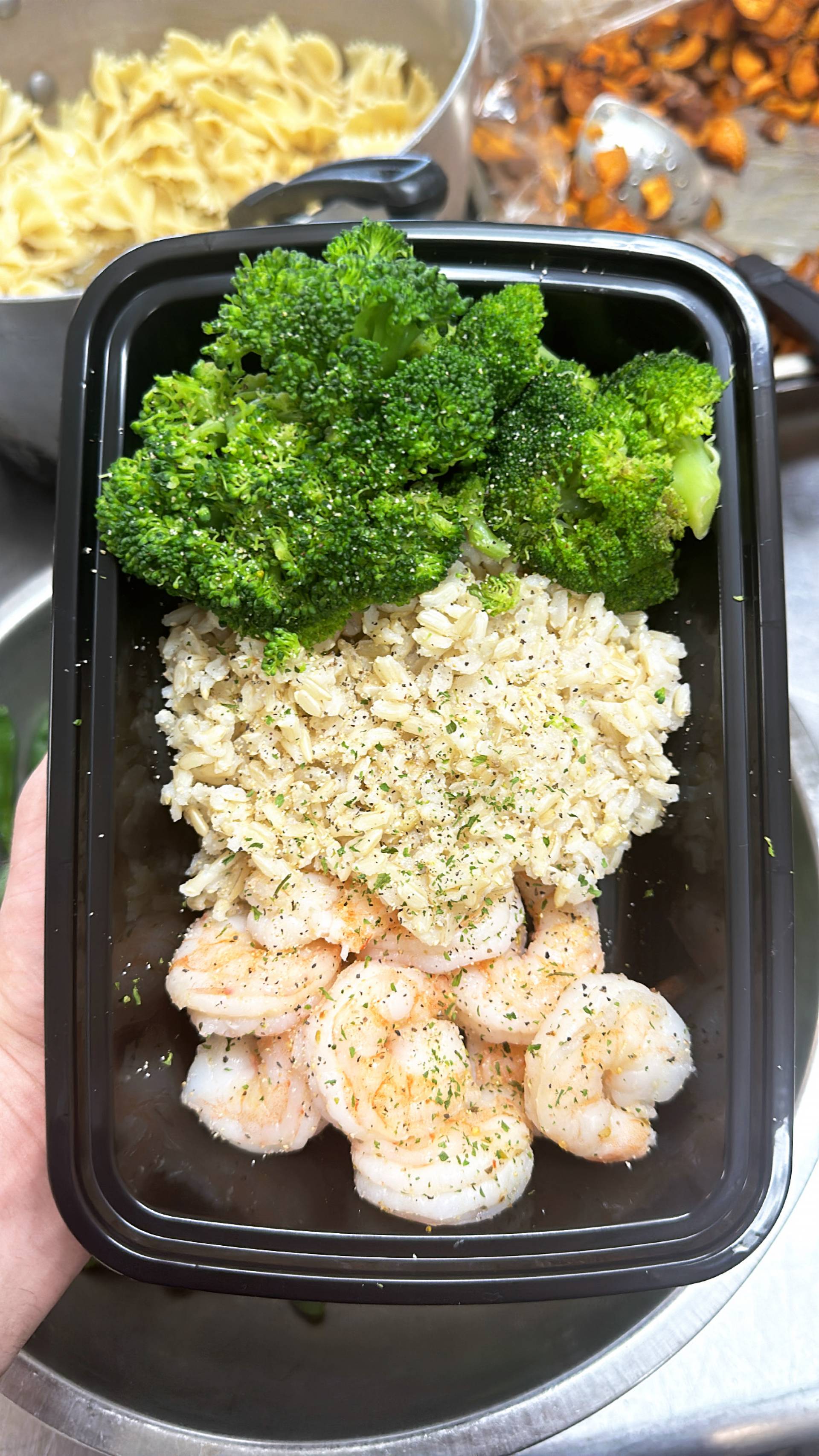 Shrimp + Rice (Brown) + Broccoli