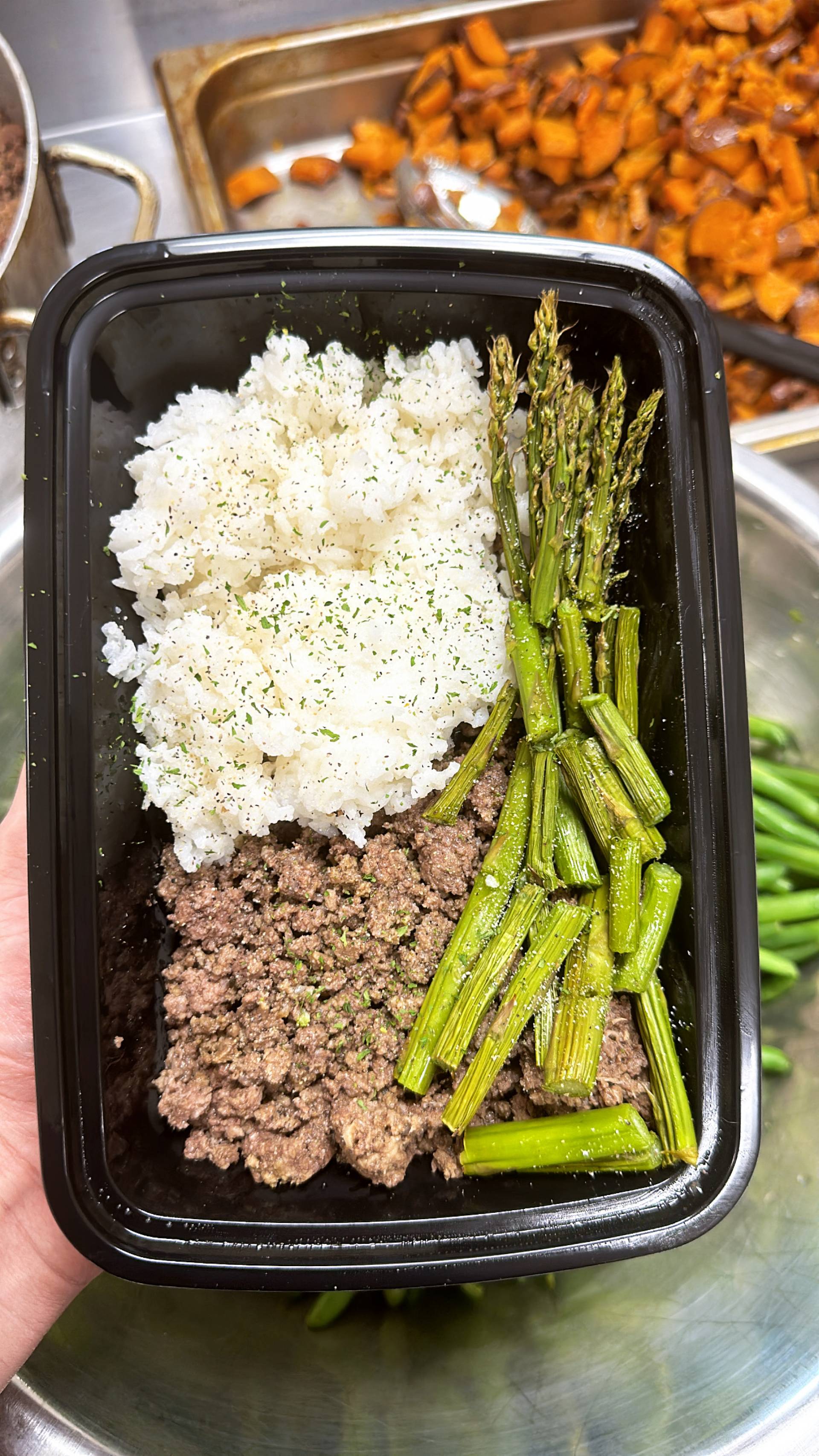 Beef + Jasmine Rice + Asparagus