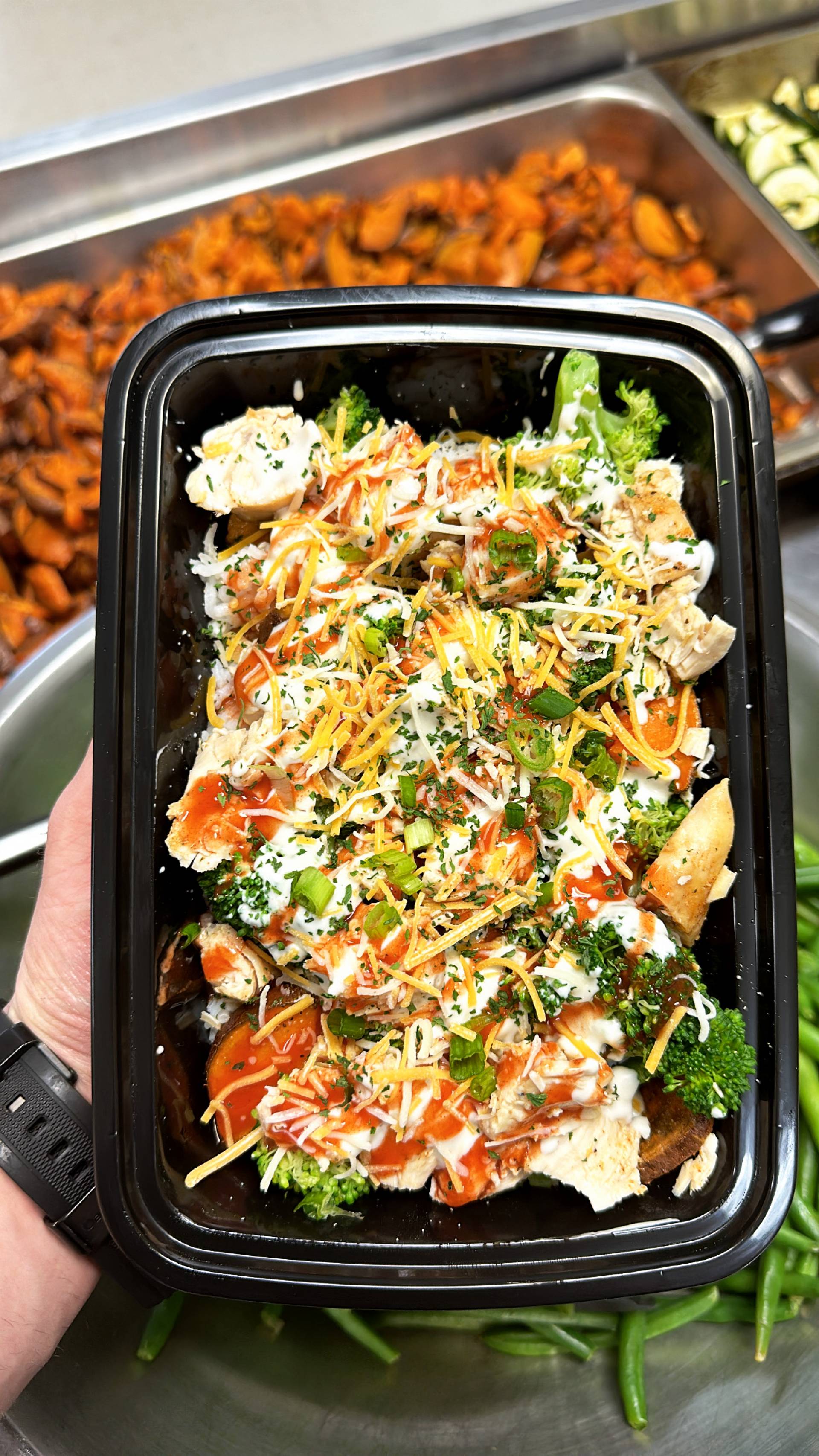 Garlic Buffalo ( Chicken + Sweet Potato )
