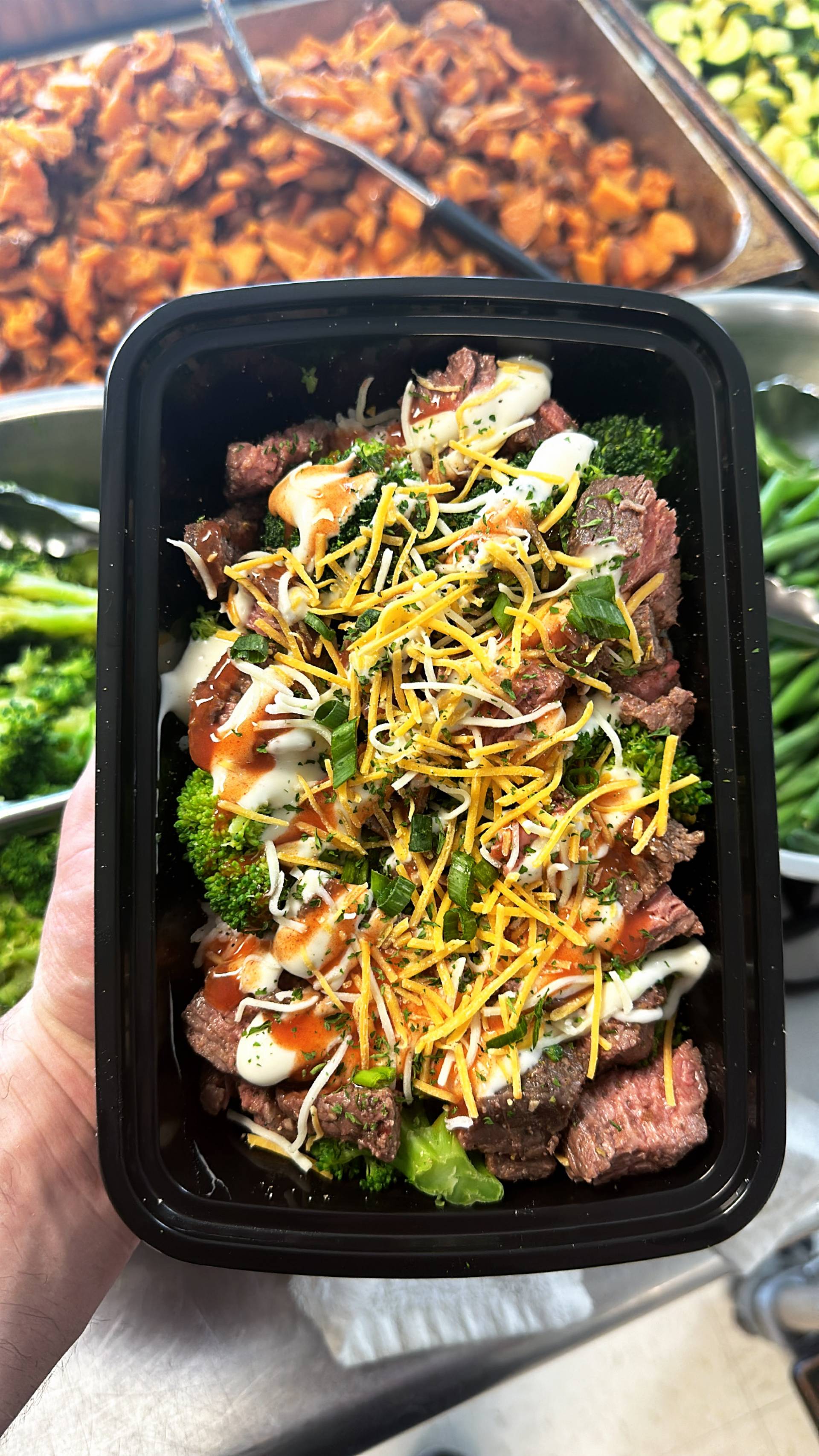 Garlic Buffalo ( Steak + Sweet Potato )
