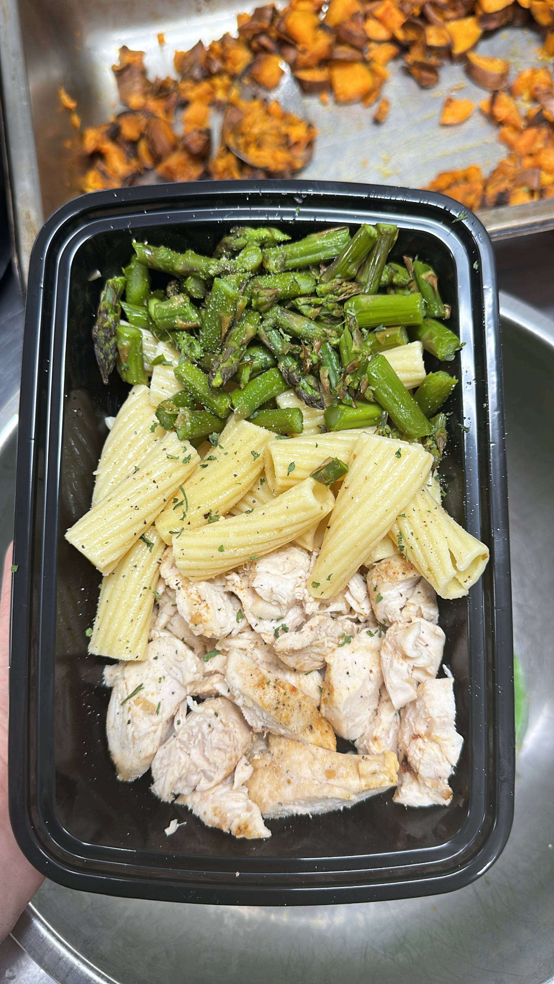Chicken + Pasta + Asparagus