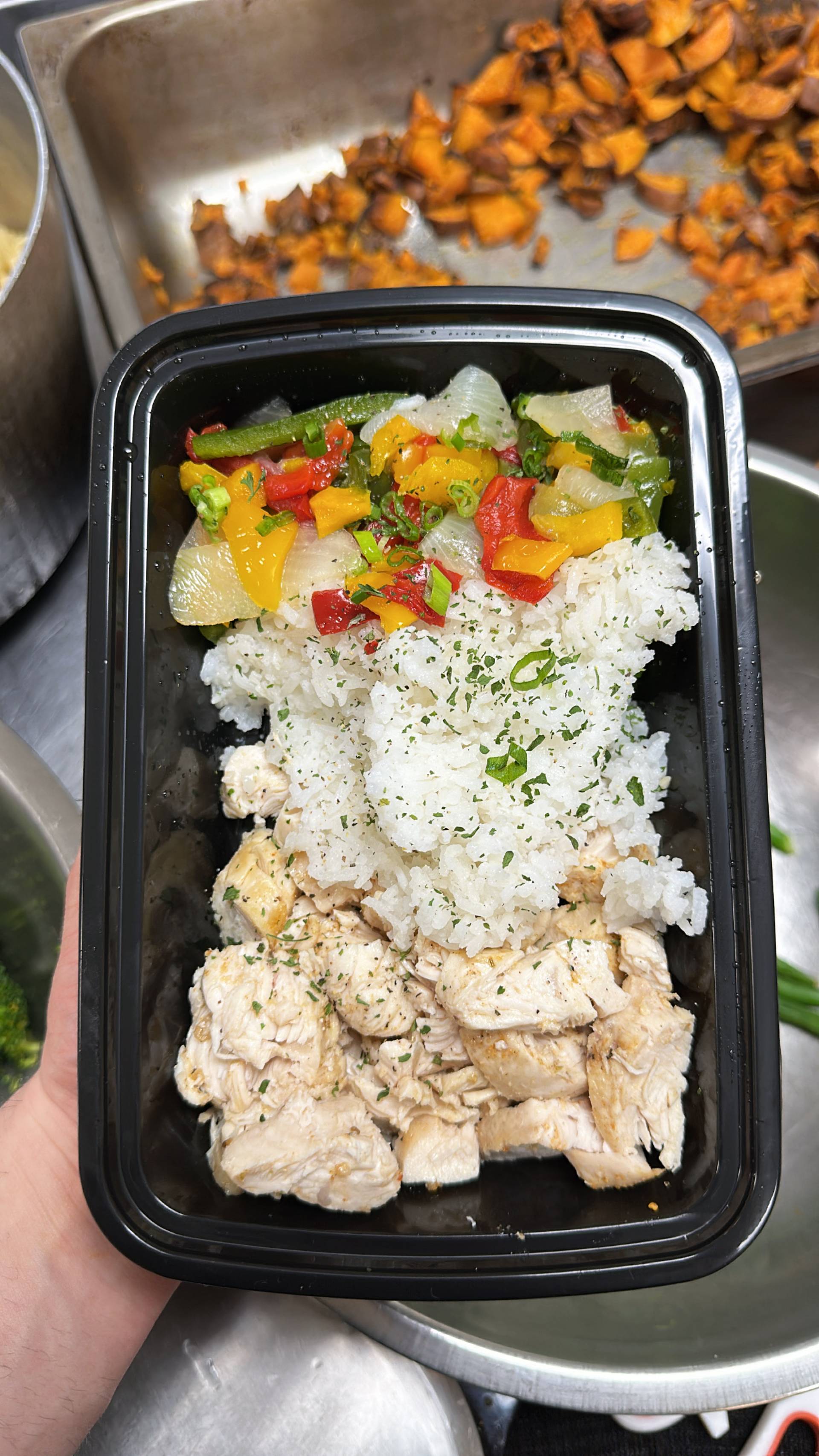 Chicken + Jasmine Rice + Peppers & Onions