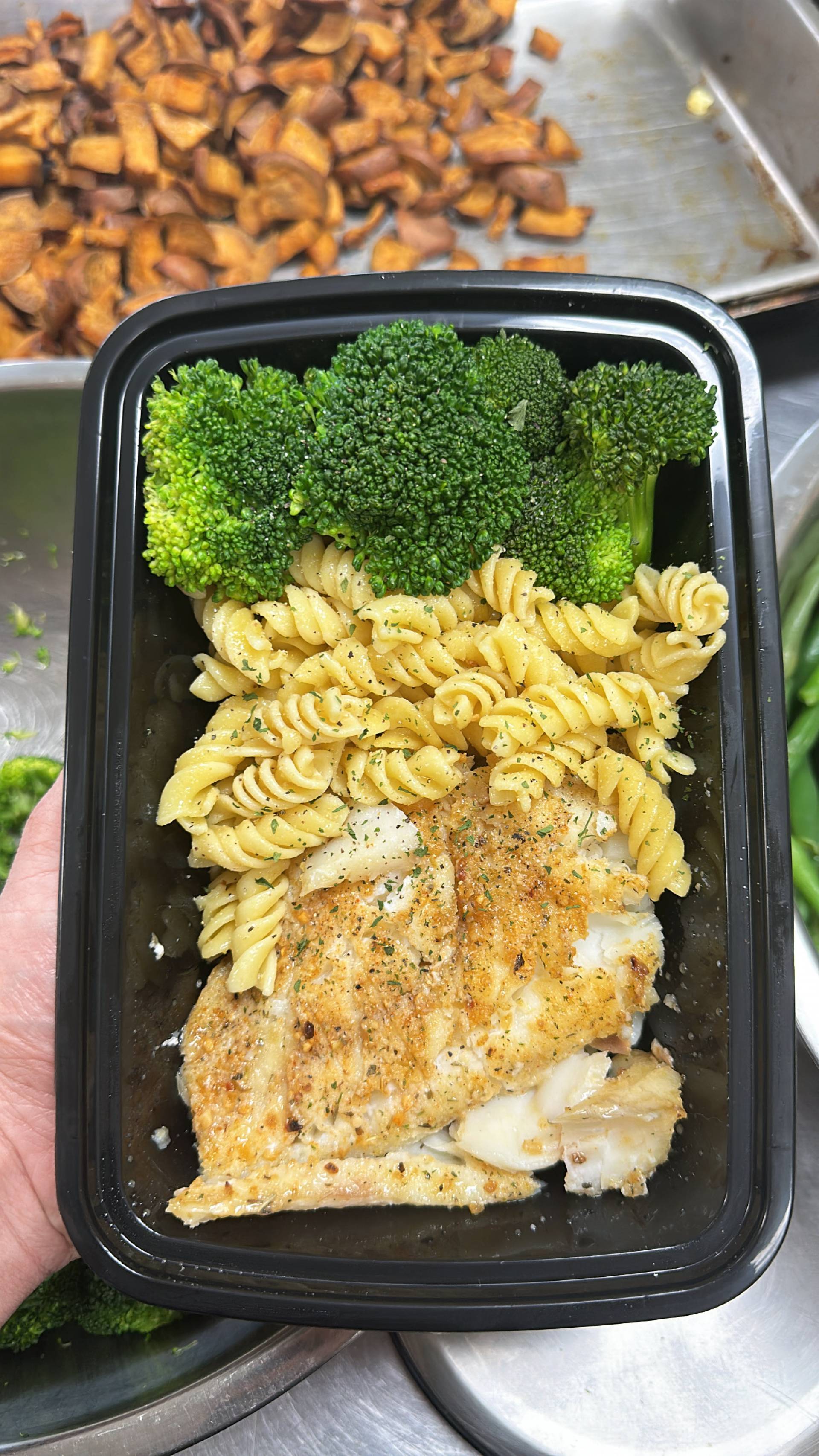 Haddock/Cod + Pasta + Broccoli