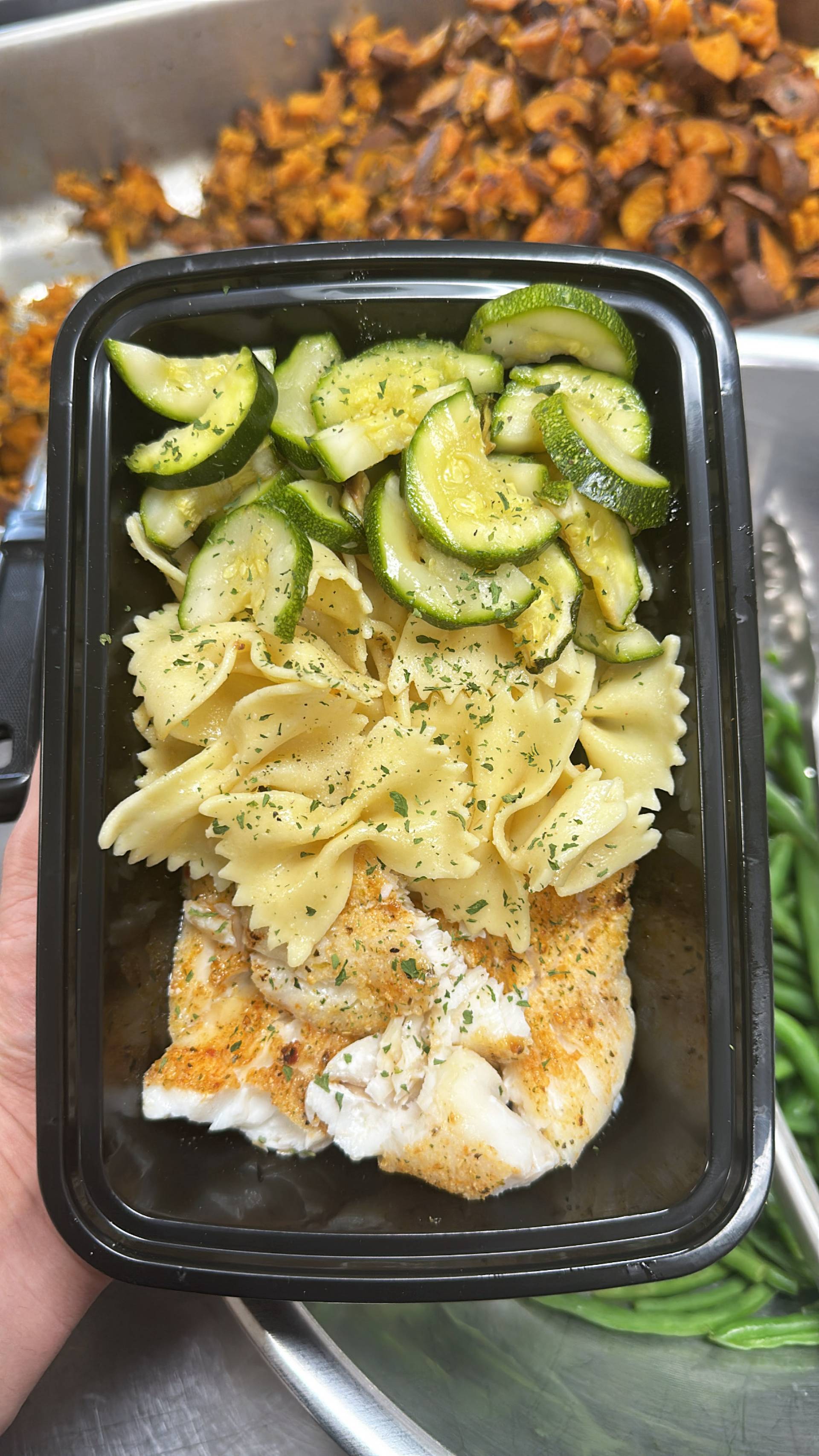 Haddock/Cod + Pasta + Zucchini