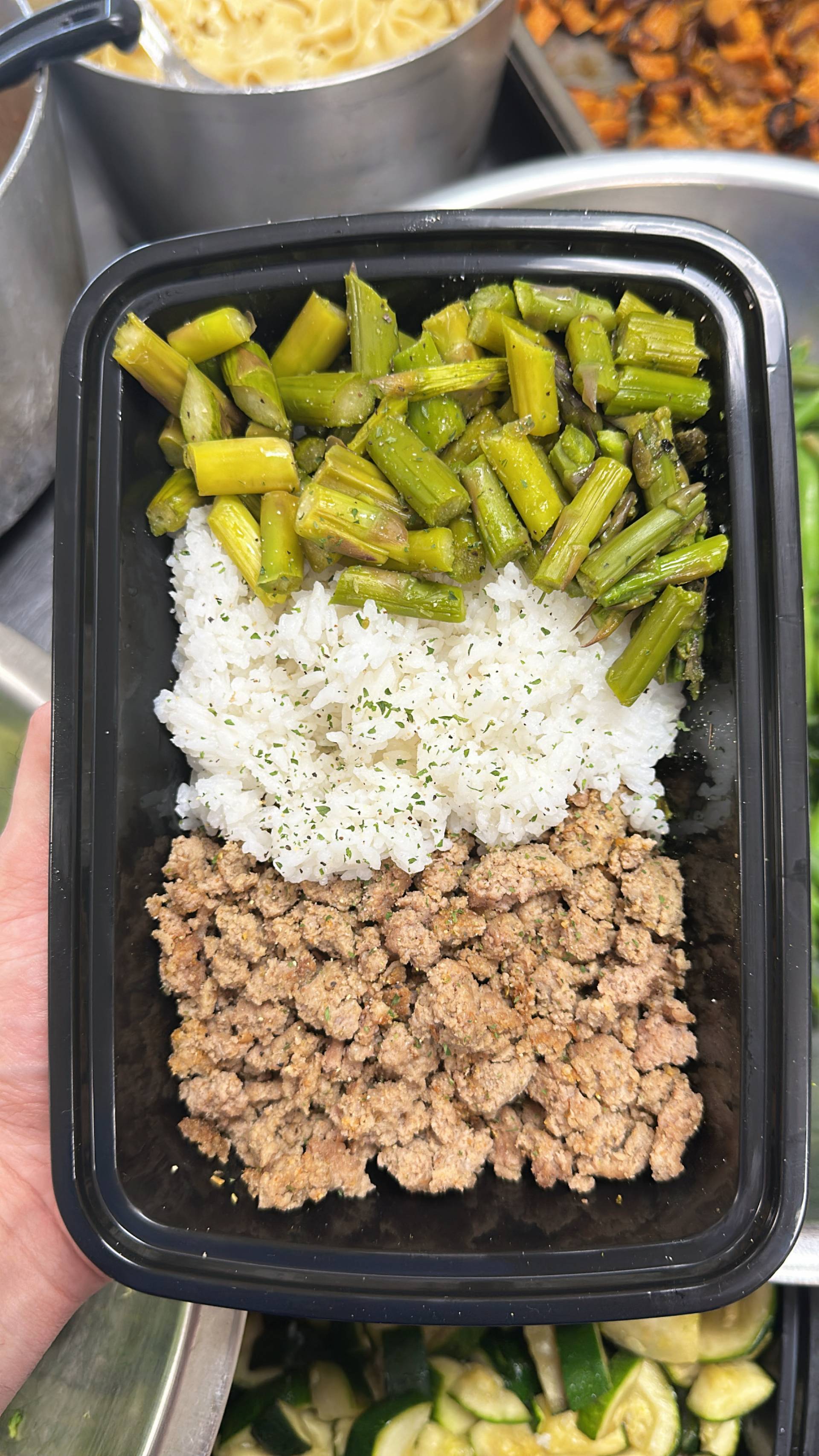 Ground Chicken + Jasmine Rice + Asparagus