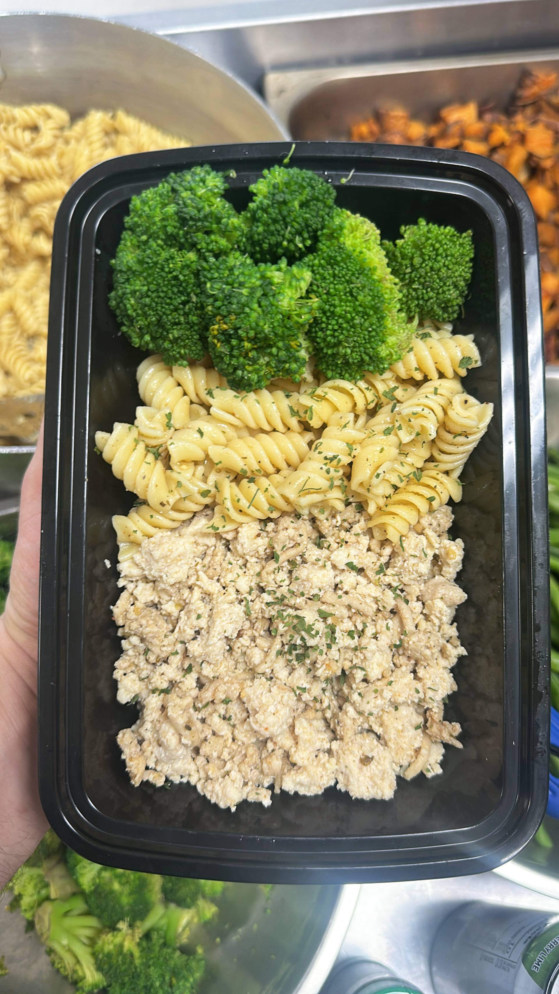 Ground Chicken + Pasta + Broccoli