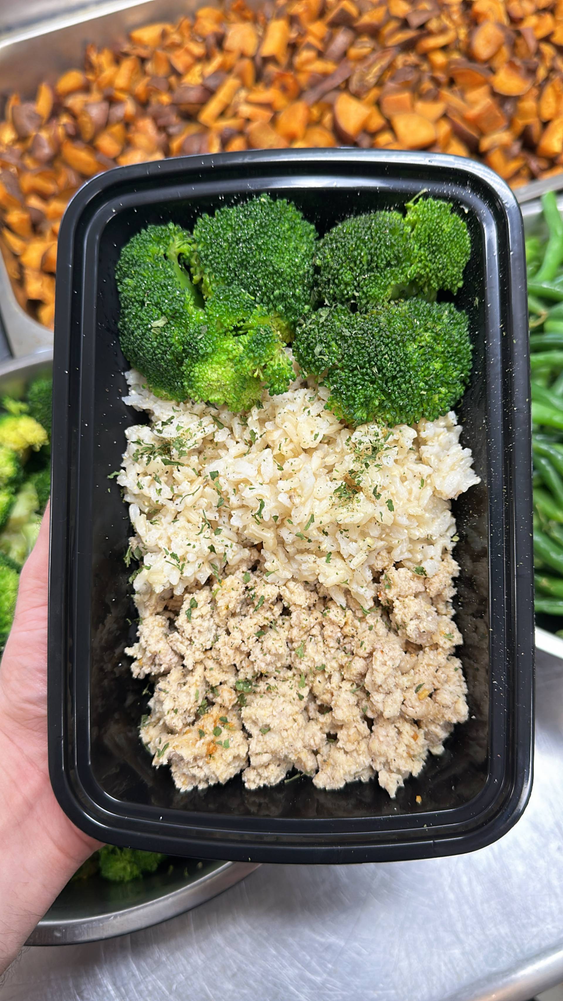 Ground Chicken + Rice ( Brown ) + Broccoli