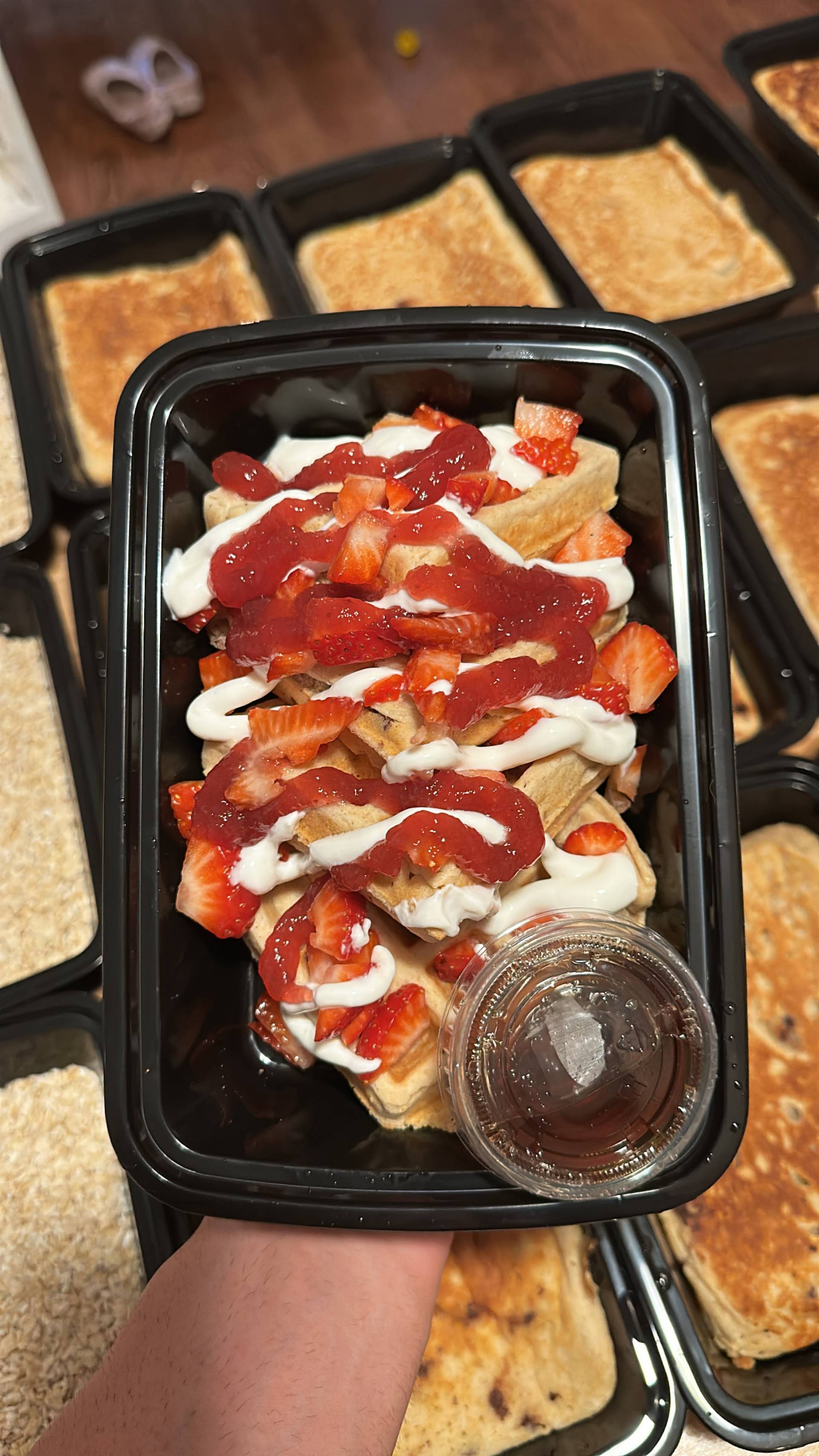 Protein Waffle (Strawberry Shortcake)
